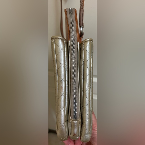 Consuela Candy Crush Quilted Metallic Champagne Slim Crossbody Bag Retired - Picture 5 of 16